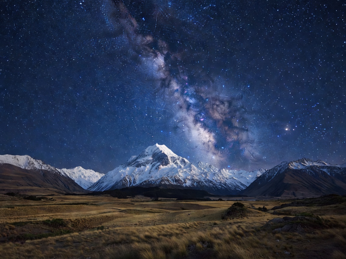 Aoraki Mackenzie Dark Sky Reserve New Zealand Starry Horizon